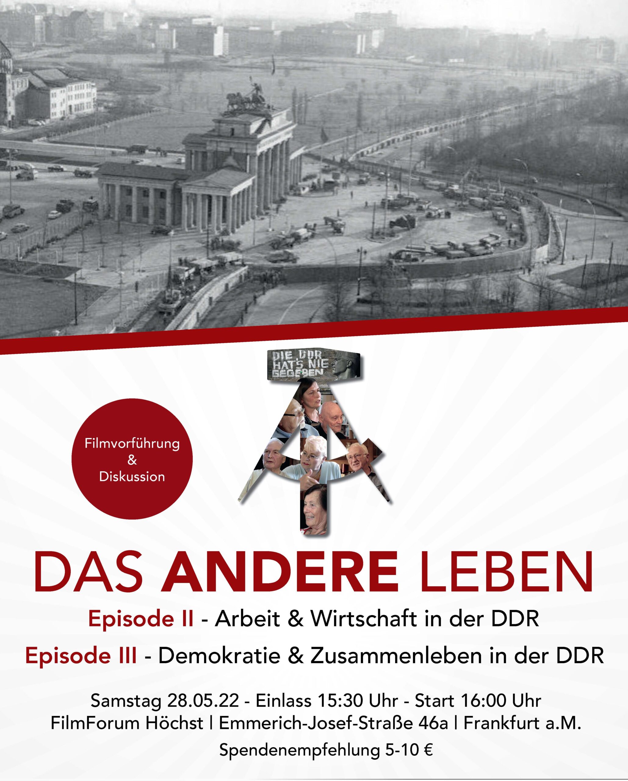 Filmvorführung: Das andere Leben – anschließendes Gespräch mit Hans Bauer