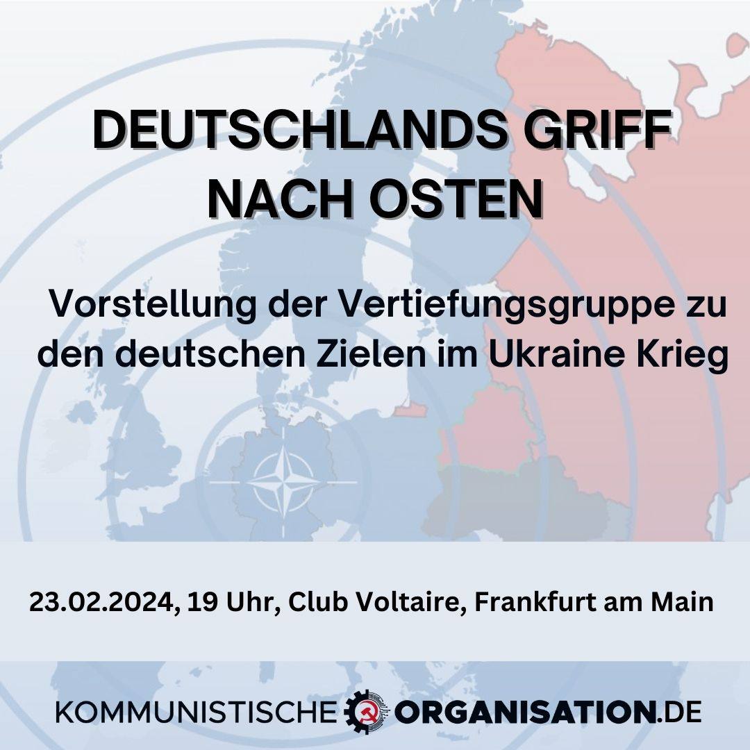 Frankfurt: Vorstellung der Vertiefungsgruppe zu den deutschen Zielen im Ukraine Krieg