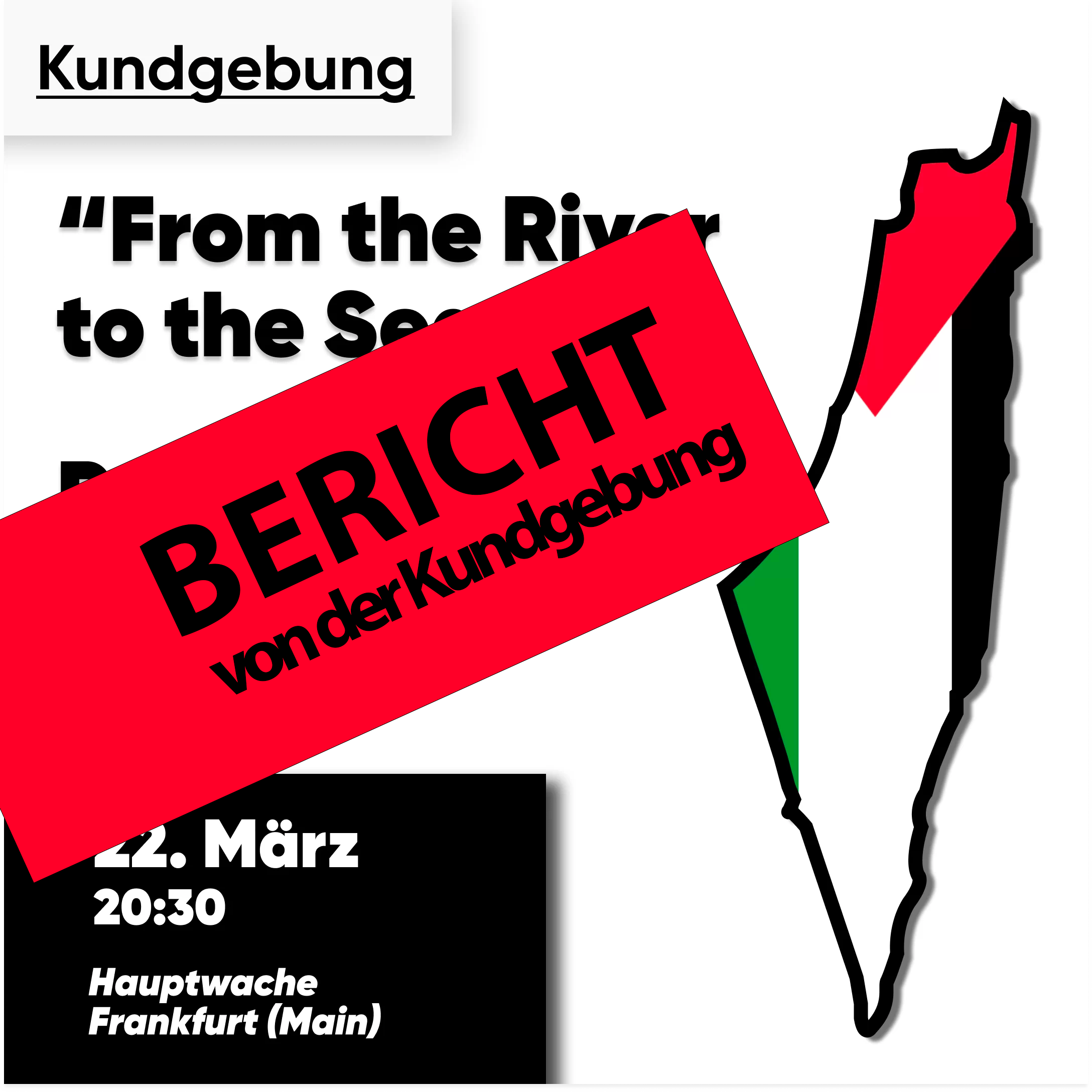 Bericht über die Kundgebung „From the River to the Sea – Palestine will be free!“