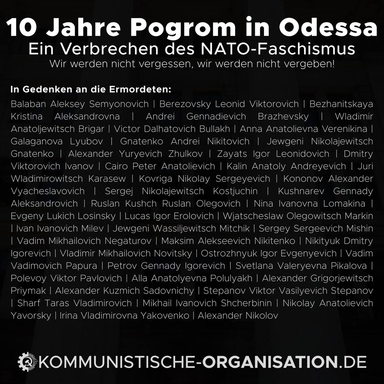 10 Jahre Odessa Pogrom: Unsere Redebeiträge