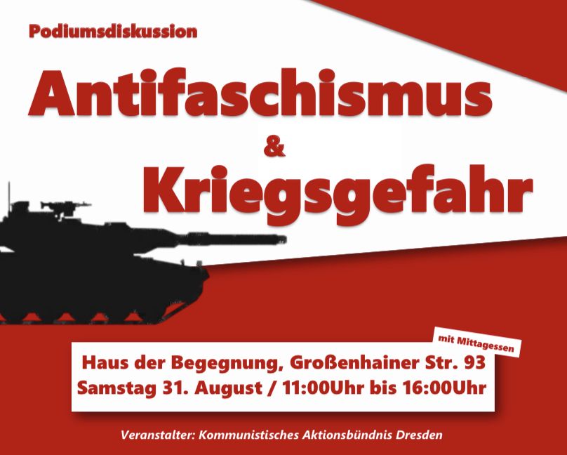 Antifaschismus und Kriegsgefahr – eine Podiumsdiskussion